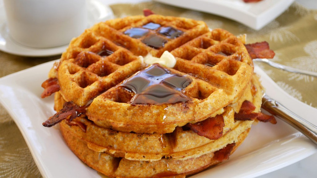 Image of Crispy Waffles with Bacon
