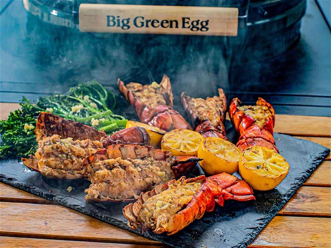 Image of Big Green Egg: Excel in the Shell Lobster Tails