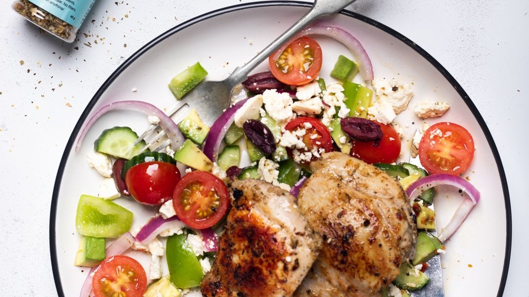 Image of Mingle's Greek BBQ Avocado Chicken Salad