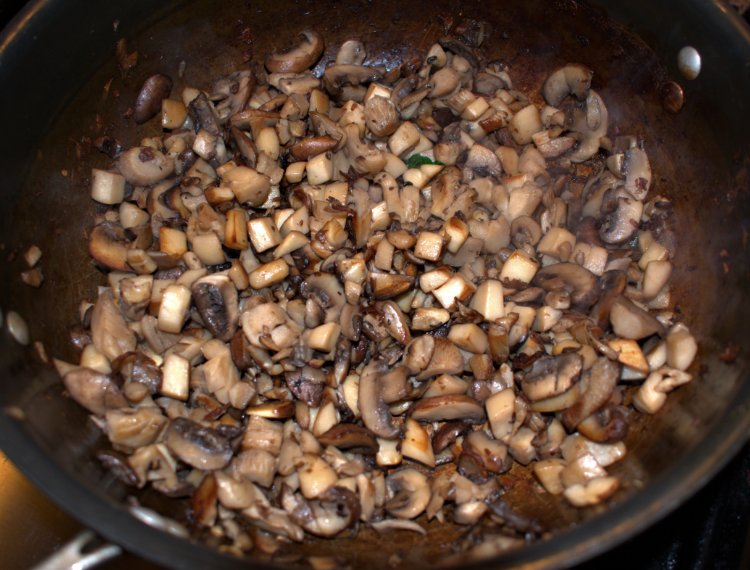 Image of Meanwhile, in separate pan sauté the remaining mushrooms (a half...
