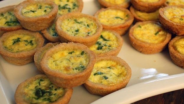 Image of Quiche Lorraine and Florentine Appetizers