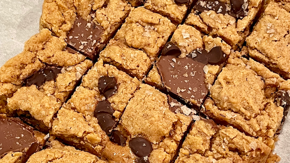 Image of Salty Almond Butter Chocolate Blondies