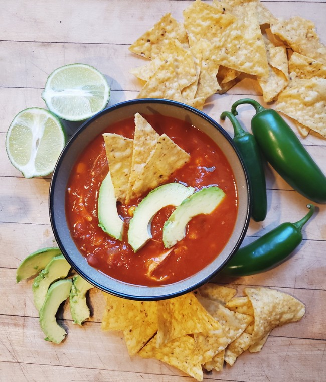 Image of Chicken Tortilla Soup with Bone Broth