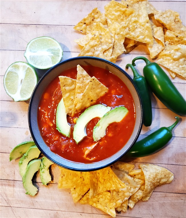 Image of Chicken Tortilla Soup with Bone Broth