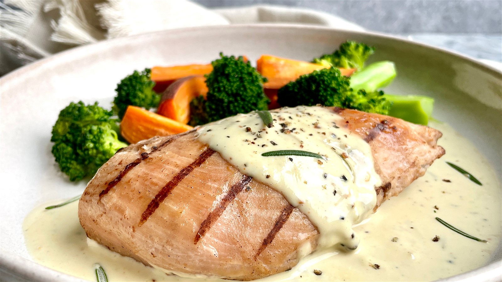 Image of Sous Vide Chicken Breast with Rosemary Sauce