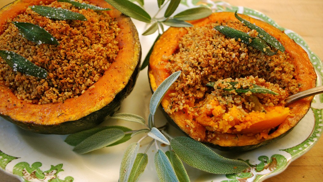 Image of Roasted Squash with Sage Bread Crumbs