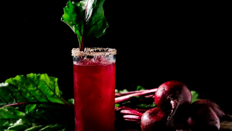 Image of Savory Gin Cocktail With Cynar & Beet Juice