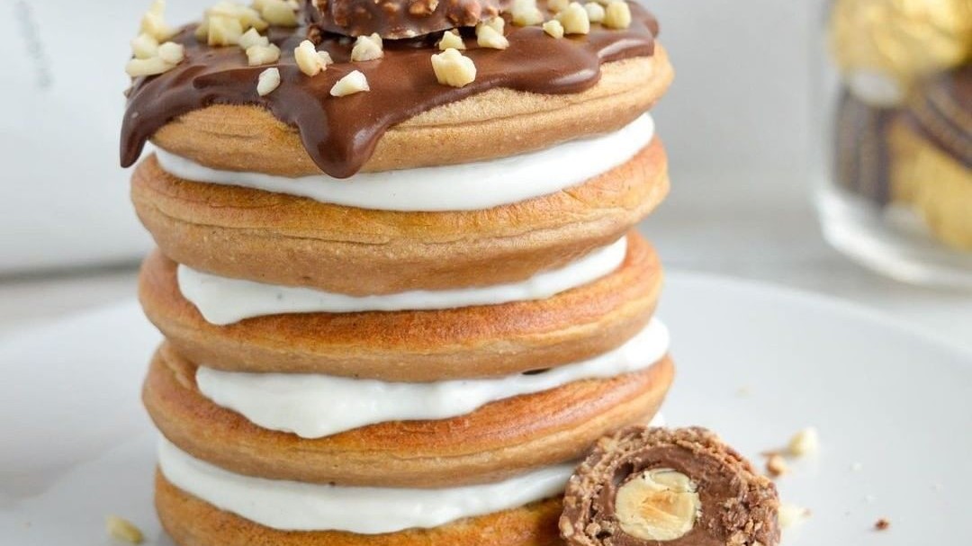 Image of Ricetta pancake fit gusto ferrero rocher