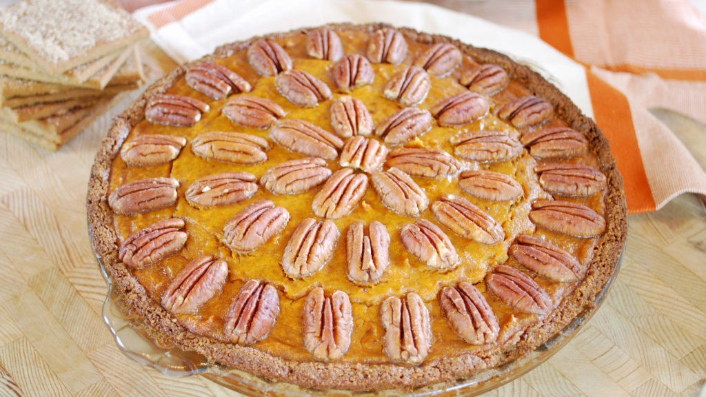 Image of Sweet Potato Pecan Pie with Pecan Cinnamon Graham Crust