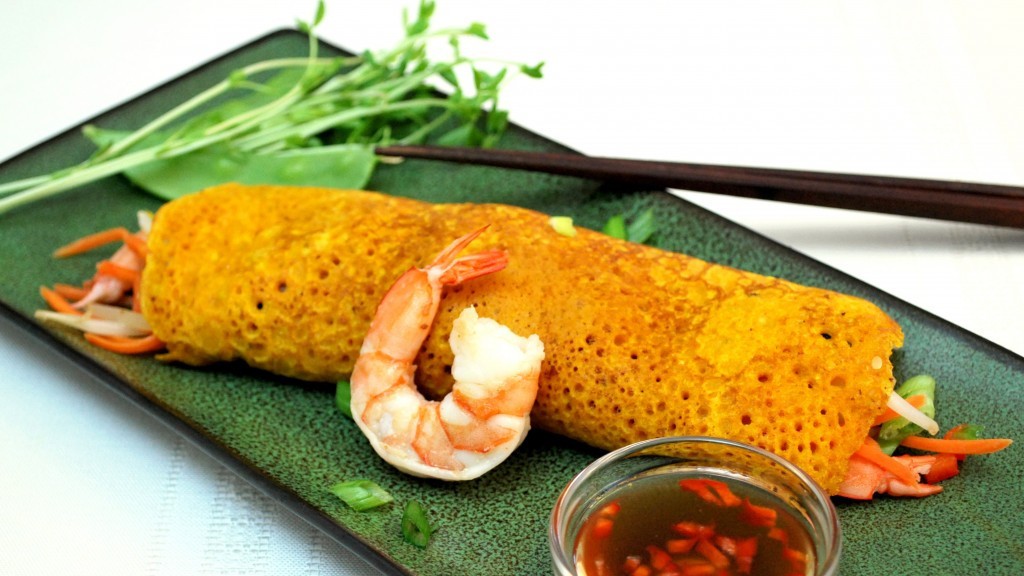 Image of Turmeric Coconut Crepes with Saigon Shrimp