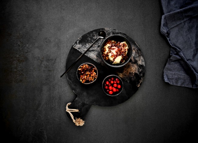 Image of Vanilleeis mit Cranberry-Nuss-Topping Rezept