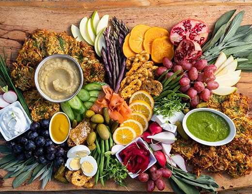 Image of Herby Potato Latke Platter