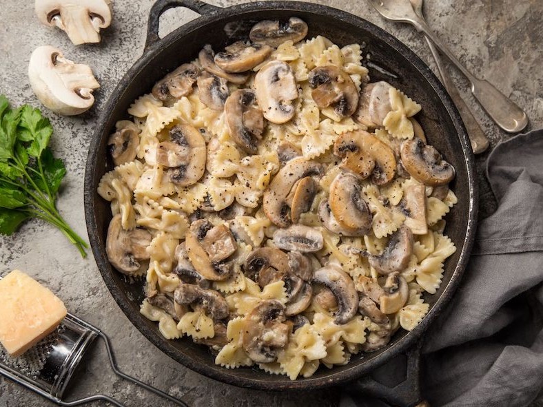 Creamy Garlic Mushroom Pasta – Tweed Real Food