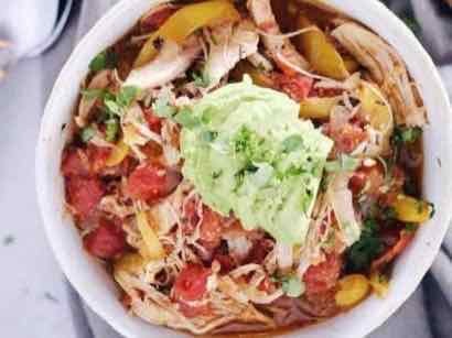 Image of Instant Pot Chicken Enchilada Soup