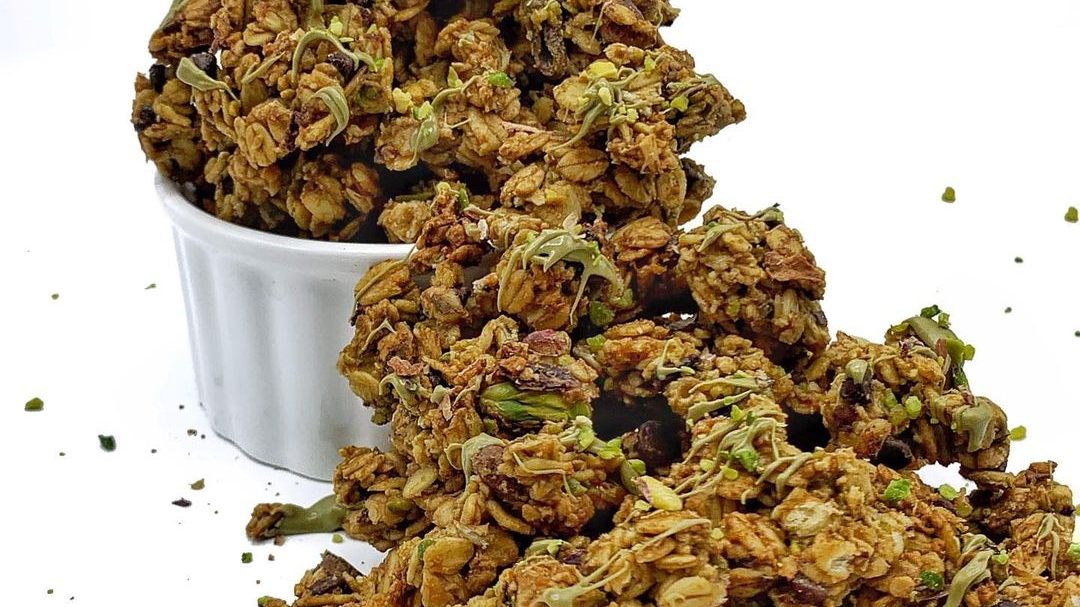 Image of Granola proteica al pistacchio fatta in casa