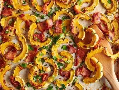 Image of Roasted Delicata Squash with Bacon