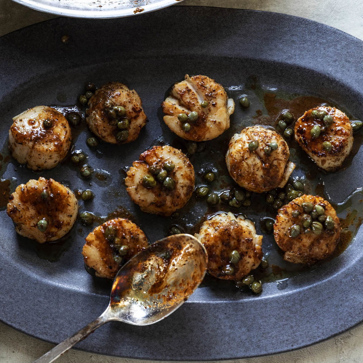 Thyme-Seared Scallops with Capers & Lemon
