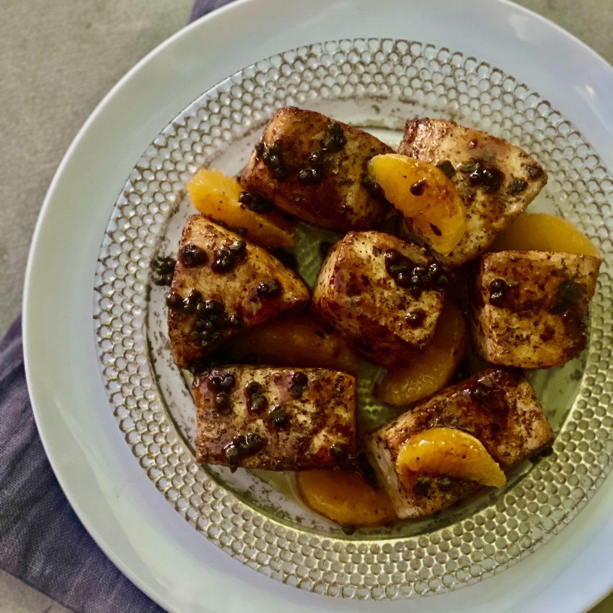 Seared Swordfish with Orange-Soy Glaze