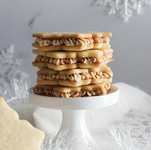 Image of Snowflake Vanilla Sugar Cookie Sandwiches
