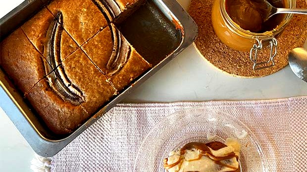 Image of Banana Miso Pudding with Caramel