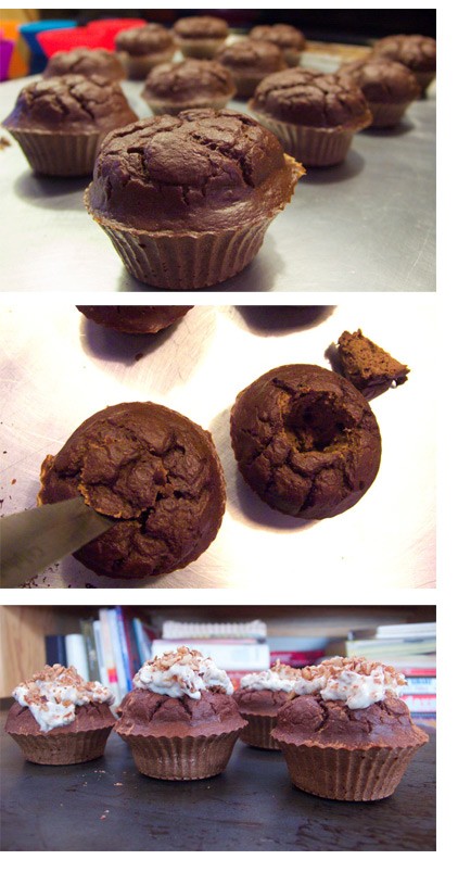 Image of Dark Chocolate Protein Muffins With A Hella Yummy Filling