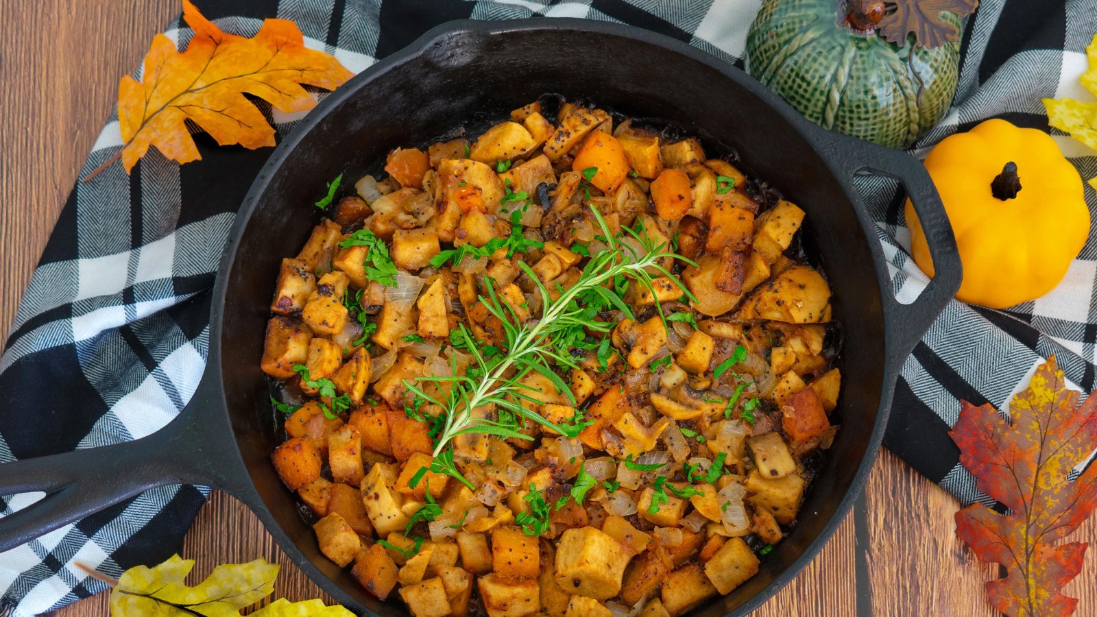 Image of Gluten Free Stuffing With Mushrooms & ButterNut Squash