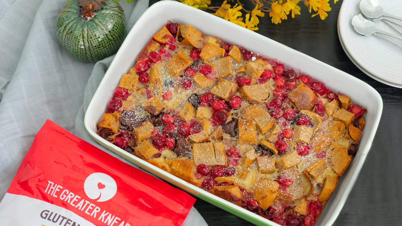 Image of Gluten Free French Toast Casserole With Chocolate Cranberries