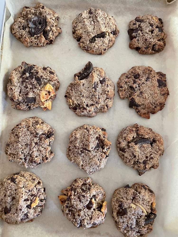 Image of For Cookies N Cream, stir in the crushed sandwich creams.