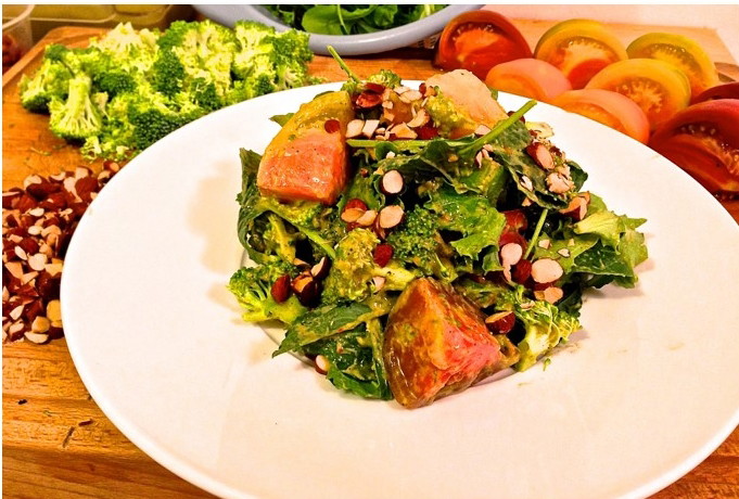 Green Goddess Ranch And Heirloom Tomato Garden Salad