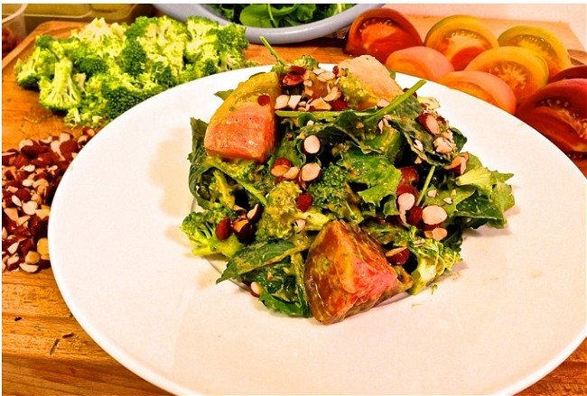 Image of Green Goddess Ranch And Heirloom Tomato Garden Salad