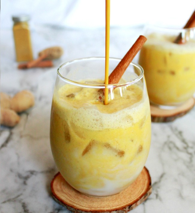 Image of Iced Dairy-Free Golden Turmeric Latte
