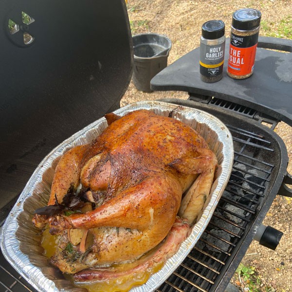 Image of Dry-Brined Turkey with Apples, Onions and Sage