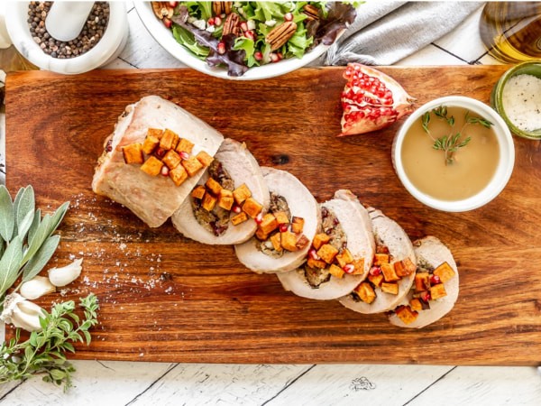 Image of Thanksgiving Pork Loin with Roasted Sweet Potatoes