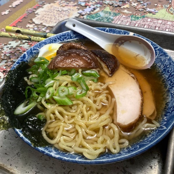 Image of Turkey Ramen with Crispy Shiitake Mushrooms