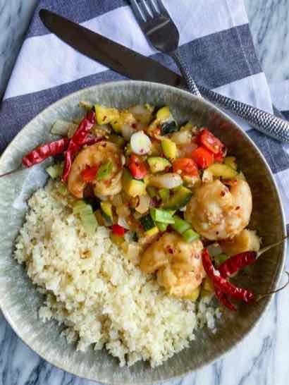 Image of Whole30 Kung Pao Shrimp