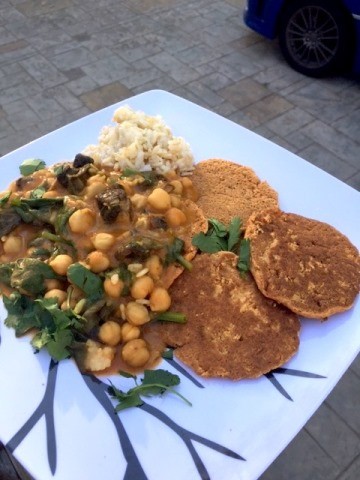 Image of Vegan Indian Pancakes with Chickpea Channa Masala
