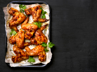 Image of Grilled Buffalo Wings with Romaine Ranch and Blue Cheese Dip
