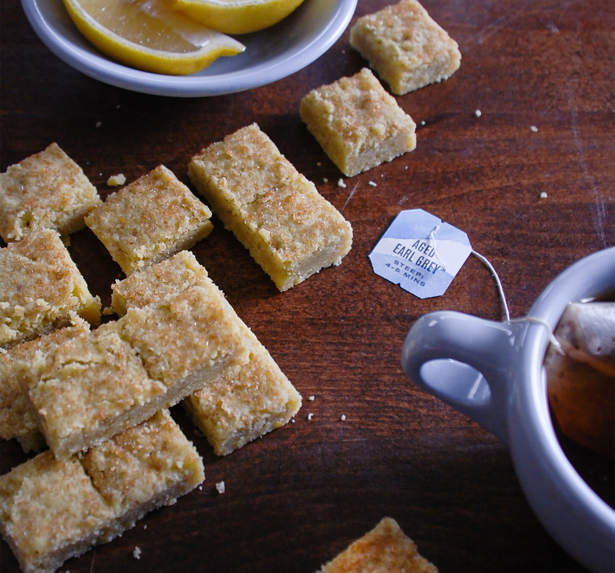 Meyer Lemon Shortbread Cookies