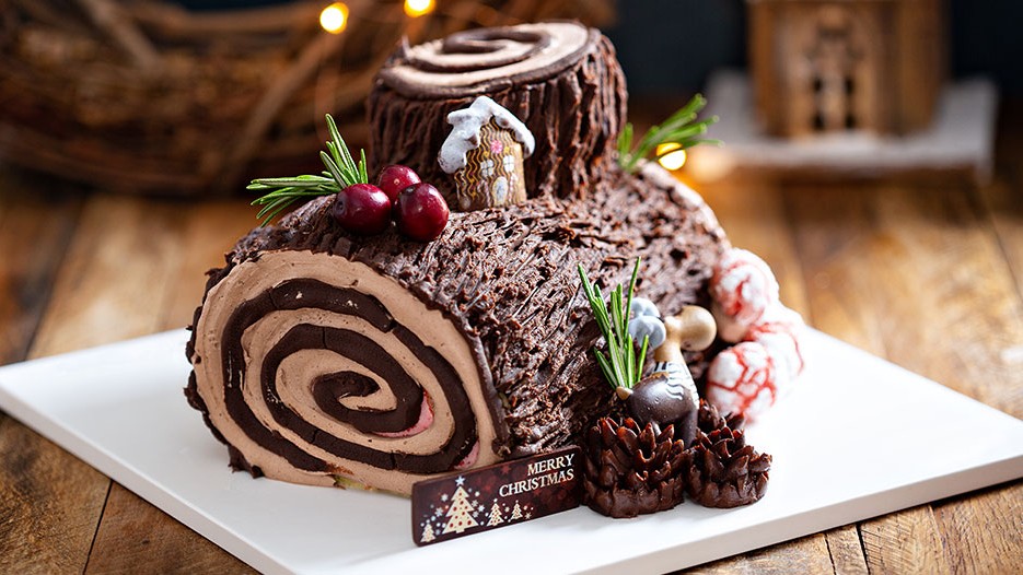 Image of Chocolate Christmas Log Cake