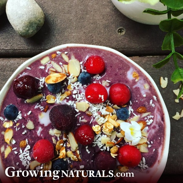 Image of Vanilla Almond Cherry Smoothie Bowl