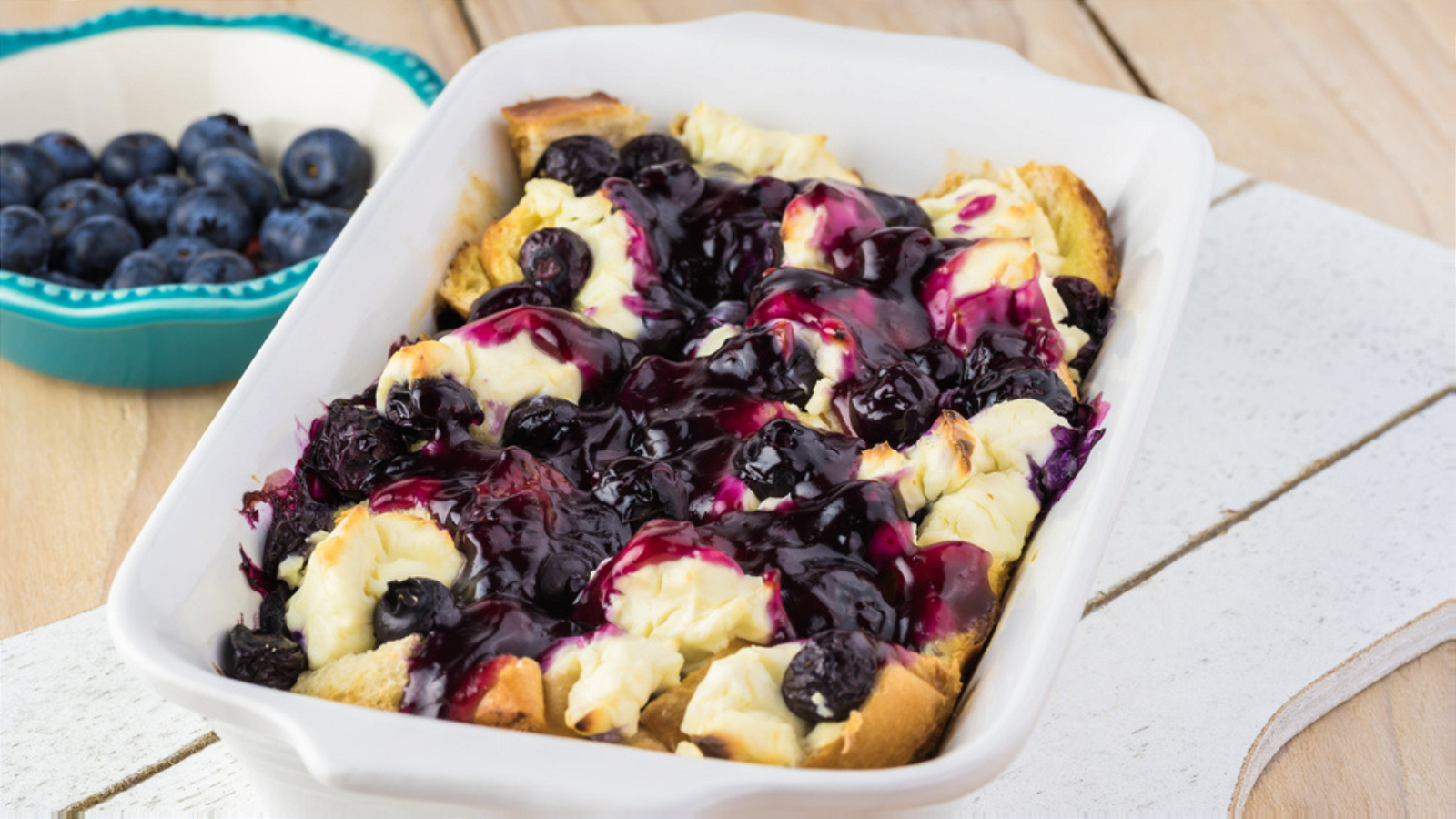 Image of Overnight French Toast with Blueberries and Cream Cheese