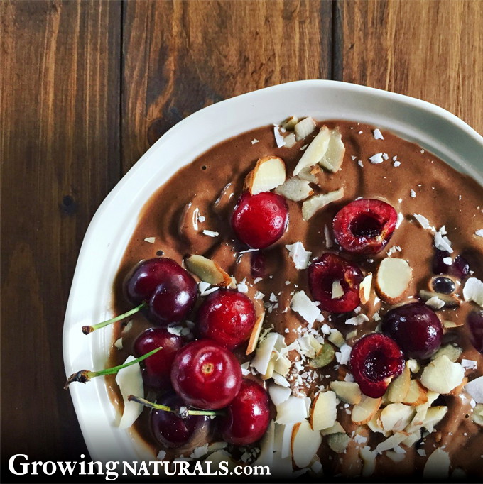 Chocolate Cherry Amaretto Nice-Cream Bowl