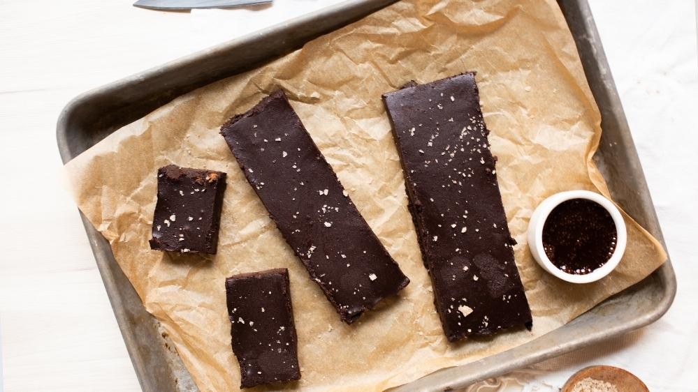 Image of No Bake Chocolate Tahini Brownies
