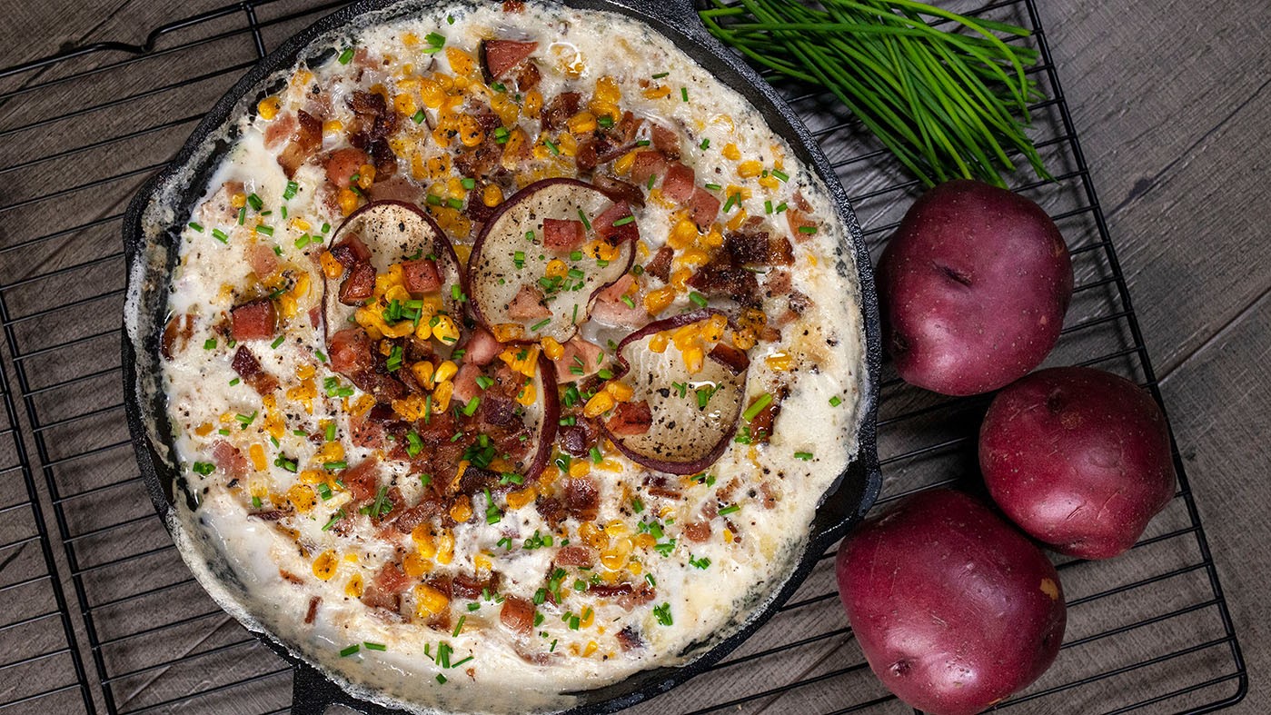 Image of Scalloped Potatoes with Ham, Corn & Bacon