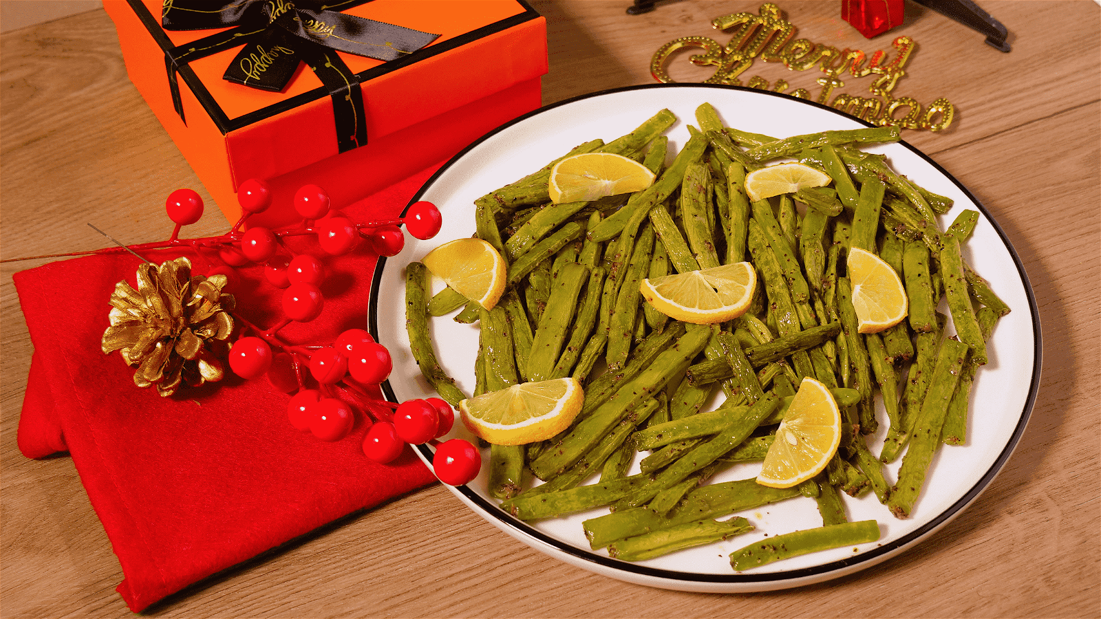 Image of Green Beans in an Air fryer