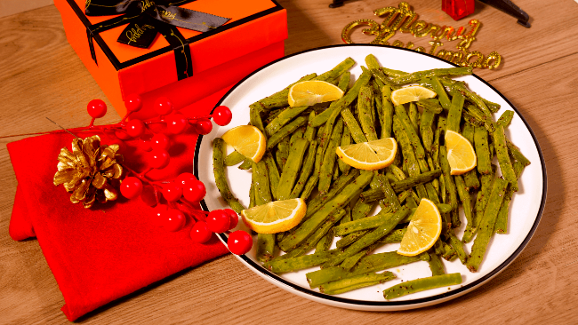 Image of Green Beans in an Air fryer