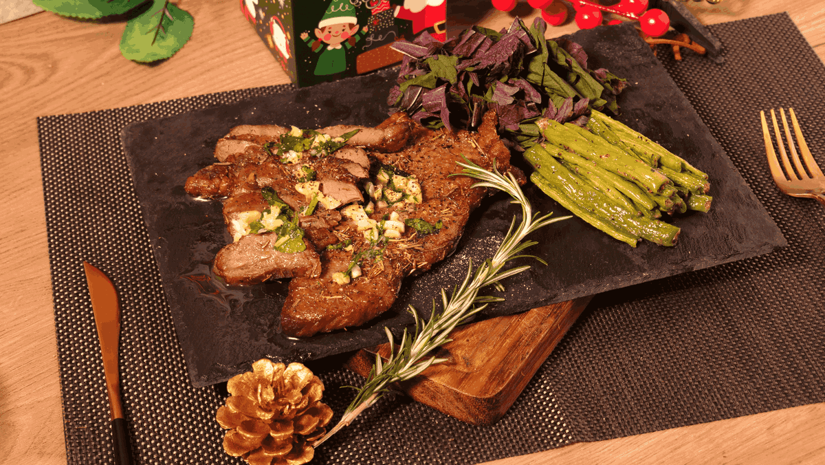 Garlic Butter Steaks in an Air fryer