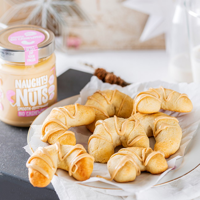 Cashew-Vanillekipferl mit Cashewmus