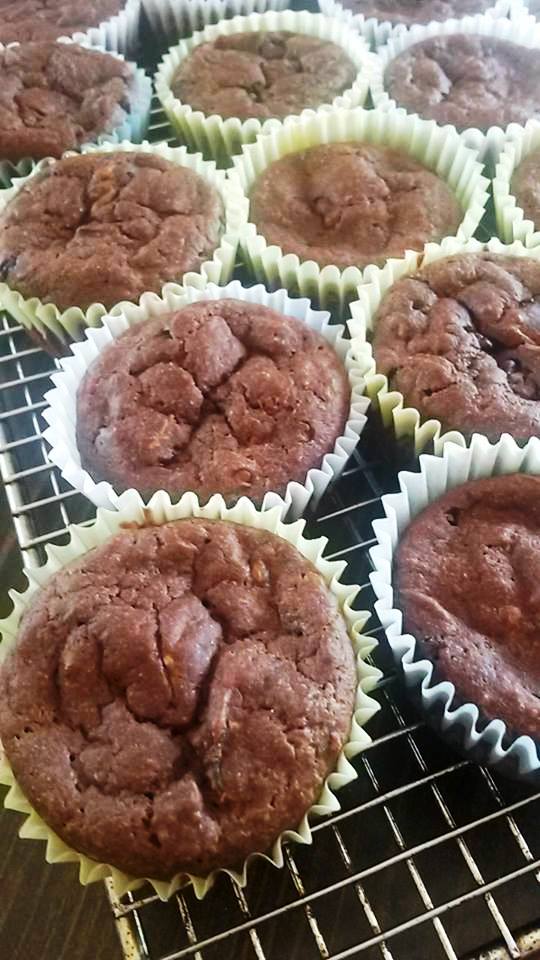 Chocolate Chip, Zucchini/Yellow Squash Protein Muffins!
