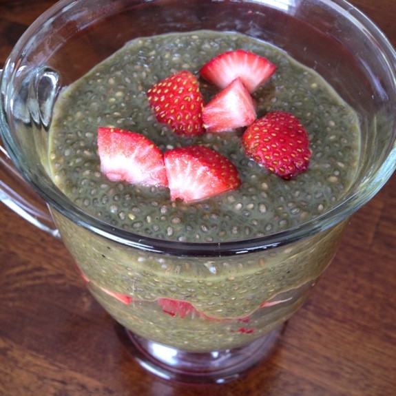 Image of Chocolate Matcha Chia Pudding